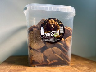 Треска спинка вяленая: Ведро Ржаные гренки со вкусом Сметана зелень (1 кг)