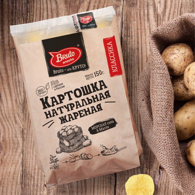 Картофель «Бруто» с солью 130 гр. в Новом Уренгое